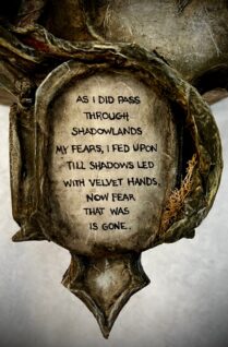 close-up Shadowlands by Stefanie Vega diorama hand-painted original poem gothic