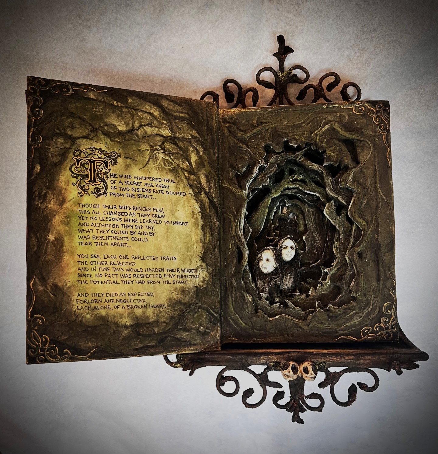 A Cautionary Tale by Stefanie Vega paper mache book diorama gothic fairytale art