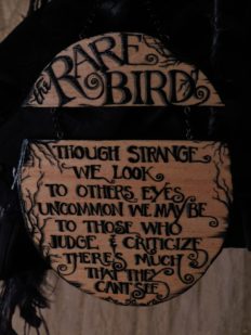 hand painted lettered poetry on wood board